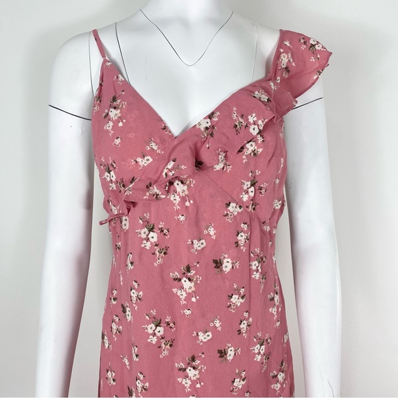 REFORMATION MARLENE TRISTA OPEN-BACK FLORAL DRESS - Picture 8 of 14
